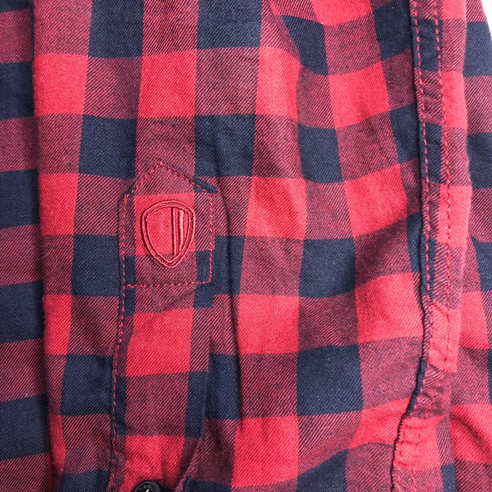 Red Checkered Ben Sherman Preloved Button Down - image 7